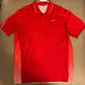 Nike Men's Vibrant Red Polo Shirt